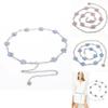 Blue Metal Waist Chain For Women Fashionable Summer Accessory