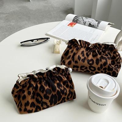 Mode Frauen Perle Reißverschluss Make-up Tasche große Kapazität Kulturbeutel Reise Organizer Beutel Damen Leopard gedruckt Make-up Taschen Geschenk