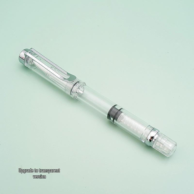 BANMI Transparent Calligraphy Brush Pen with Fine Point, Small Regular Script Wolf Hair, Ink Storage for Color Ink Use