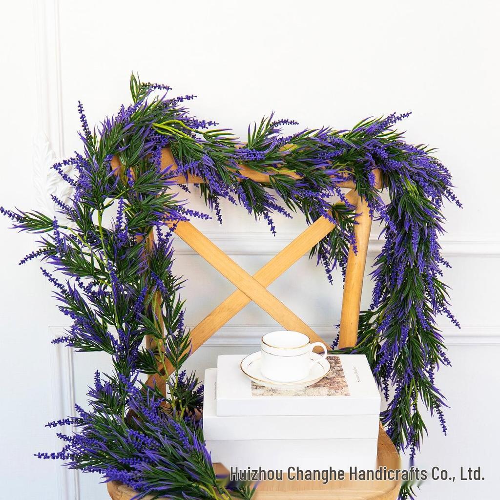 Simulation Lavender Vine Decor for Fireplace and Scene Setting