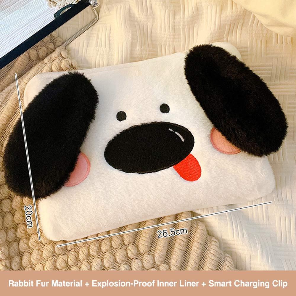 Leak Proof Hot Water Bag Soft Cartoon Animals Cover Winter Hand Warmer Bag Cute Hot Water Bottles