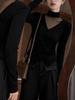 Women's Slim Fit Long Sleeve Top: Elegant Black Mesh Splice with Half-High Collar, Sheer Front/Back, Perfect for Autumn/Winter.