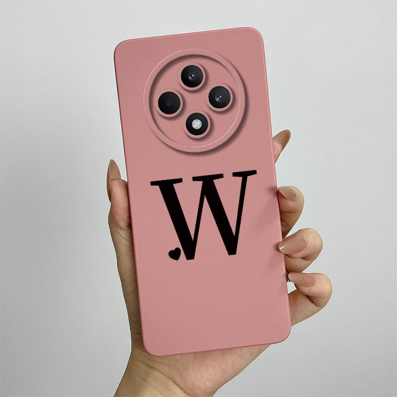 Per Oppo Reno12 F FS 5G 4G Custodia Cover Morbido Silicone TPU Lettere Carine Custodie Protettive Complete Per Reno 12F 12FS Bumper Fundas