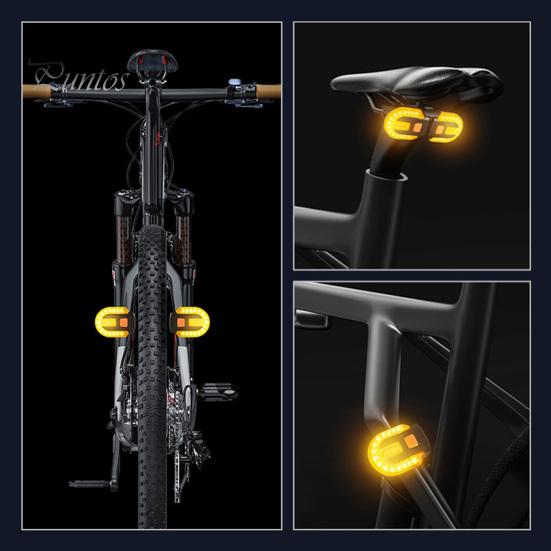 Bike Tail Light with Turn Signals Remote Control Split Bicycle Rear Light USB Rechargeable Road Mountain Bike Night Riding Safety Warning Lamp