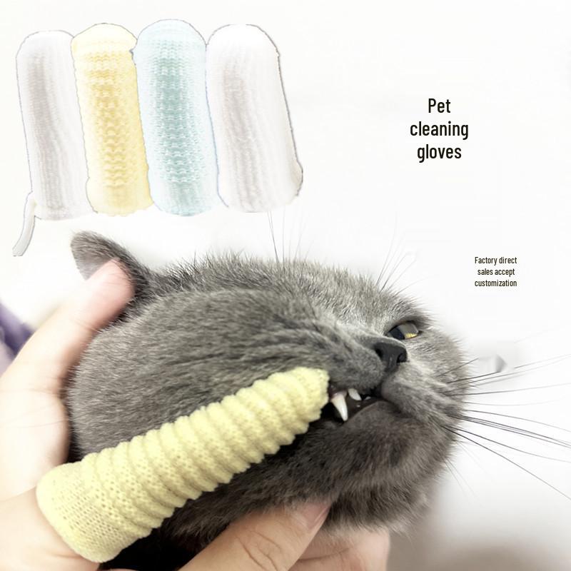 Pet Dental Finger Toothbrush for Cats and Dogs - Anti-Cavity & Tartar Cleaning