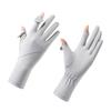 Sun Protection Gloves, Ultra Thin Full Finger Driving Gloves, Anti-Slip Palm, Ice Silk UV Protection Gloves for Women Cycling Hiking