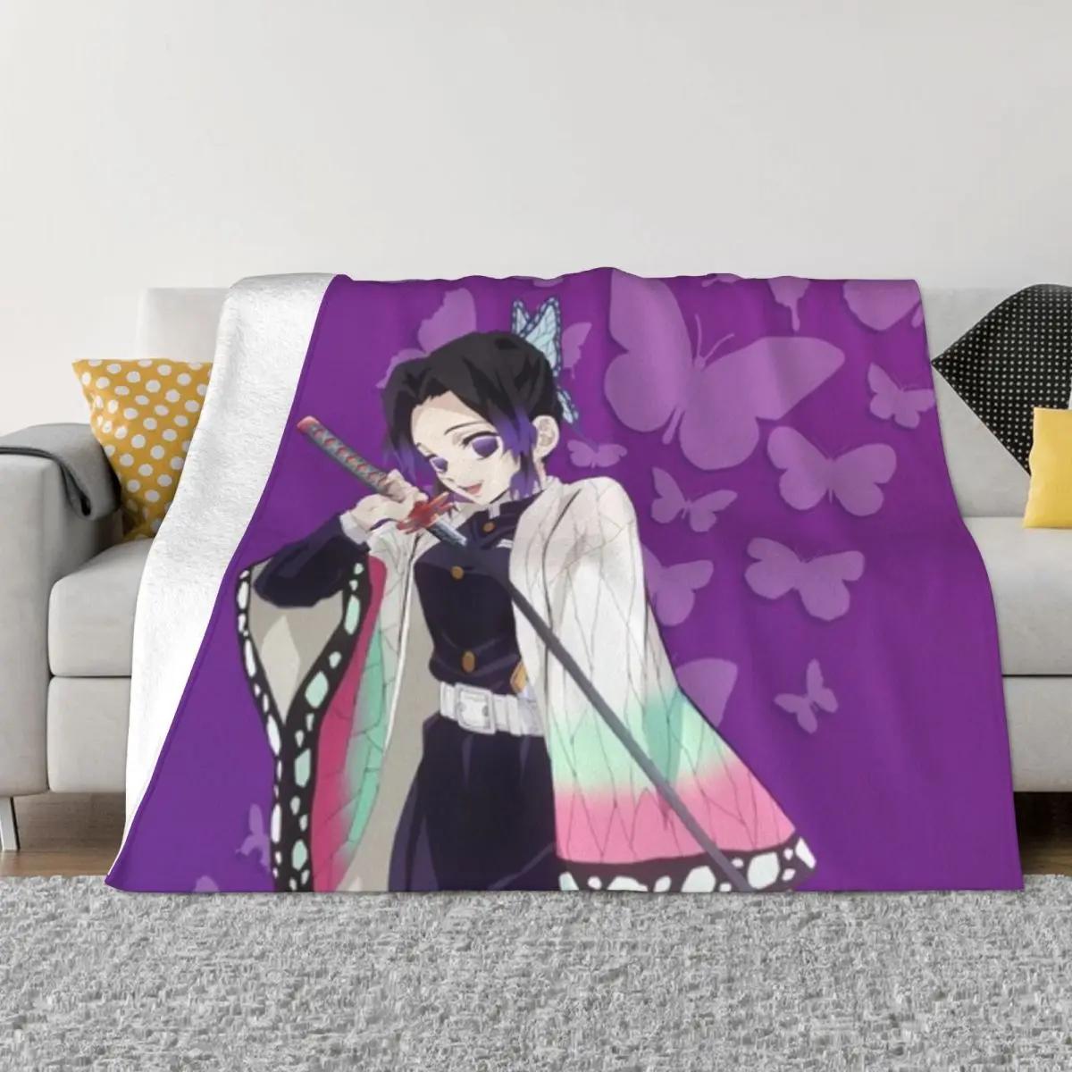 Exquisite Fashion Items Unisex Kochō Shinobu Beautiful Girl Warm Plush Cozy Home Girl Throw Blanket For Beding Comfortable Couch Lightweight Blanket