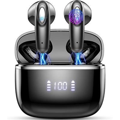 Kablosuz Kulaklık Bluetooth 5.3 Kulaklık Kulak İçi Kulaklıklar Stereo Bas ENC Gürültü Önleyici Mikrofon Mini Kulaklıklar 40H IP7 Su Geçirmez Kulak İçi Android iOS için
