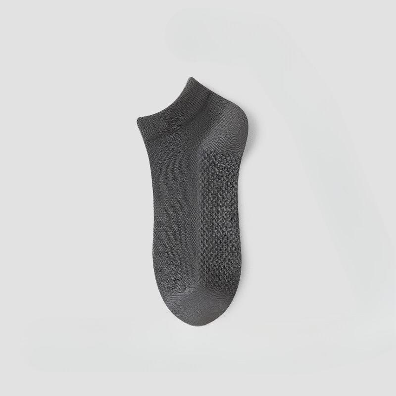 Men's Spring/Summer Lightweight Short Socks with Mesh Ventilation - Boat Style - Sporty Men's Socks - Boat Style Pure Cotton Socks for Men