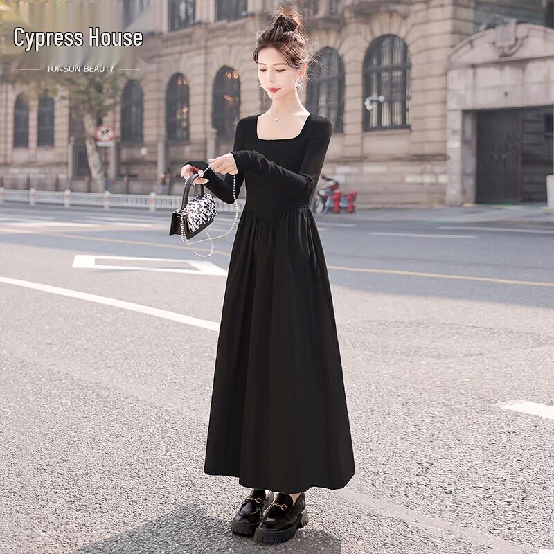 

Женское трикотажное миди-платье А-силуэта с квадратным вырезом XL