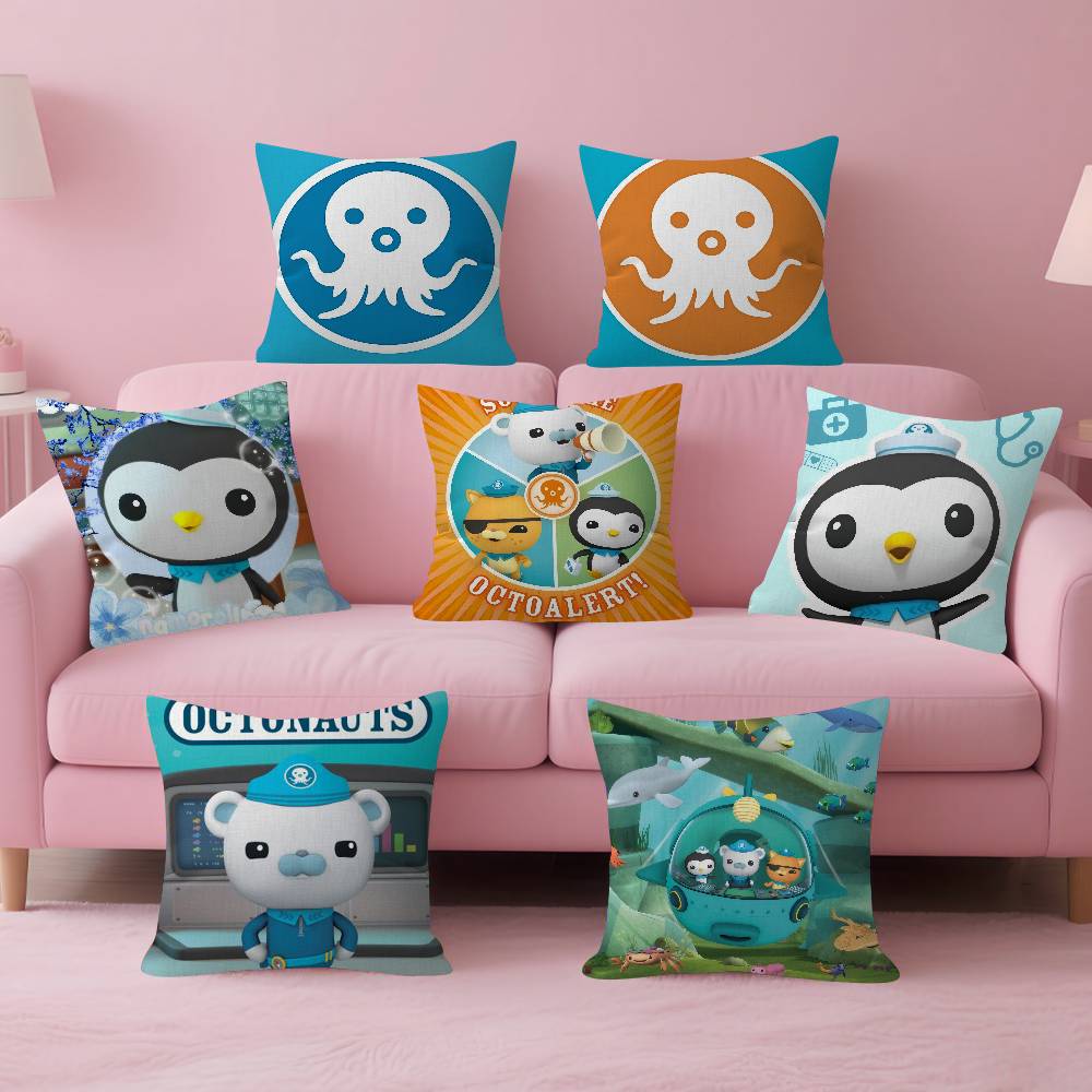 Bblue Octonauts Logo Personalized Pillow Dust Cover Bedroom Kids Party Decoration Pillowcase Birthday Children Gift