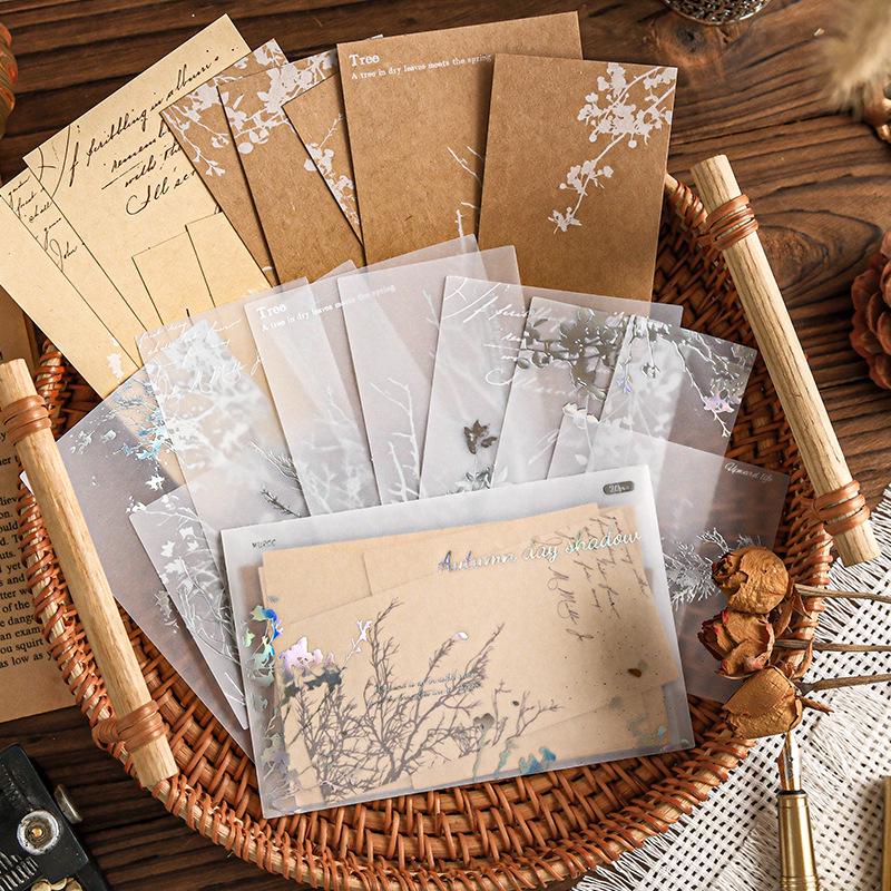 Mu Ran Retro Floating Light Collection: Double Material Pack - 20 Decorative Sheets for Journals.