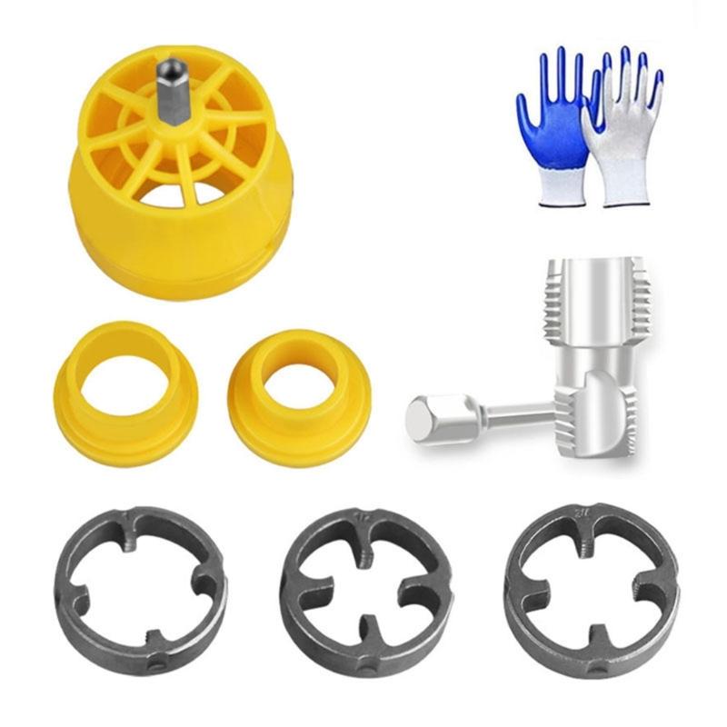 Thread Maker Tool Set Plastic Pipe Threading Mold Set Plumbing Threading Tool Plumbing Mold Tap Wrench Tool Repair 1