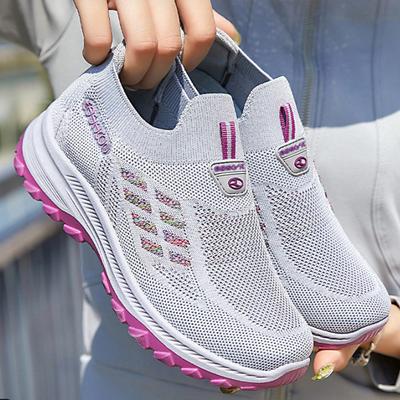 Women Vulcanized Shoes High Quality Breathable Mesh Women Sneakers Soft Slip On Flats Shoes Women Loafers Walking Flat