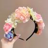 Rutschfestes Blumen-Stirnband für Mädchen, Bequeme, Flexible Haar-Accessoires mit Kunstblumen, Traditionelle Nationale Haarnadel für Hanfu-Party