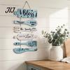 Distressed Kitchen Wall Art Rustic Wooden Hanging Sign for Decor, Cutlery Design Dining Room with Inspirational Family Slogan & Lanyard Farmhouse Home
