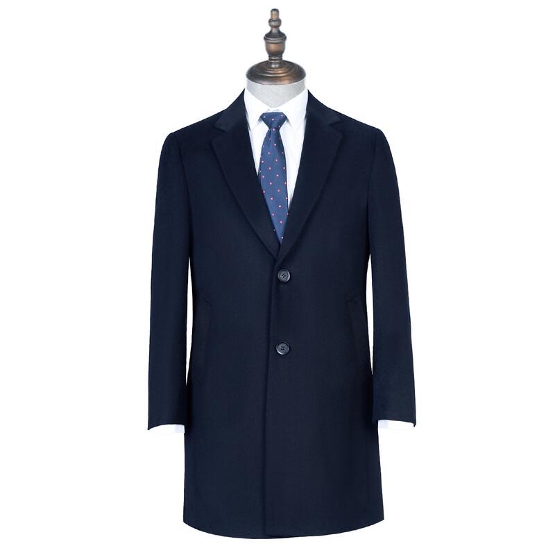 Luomeng Men's Business Wool Blend Overcoat