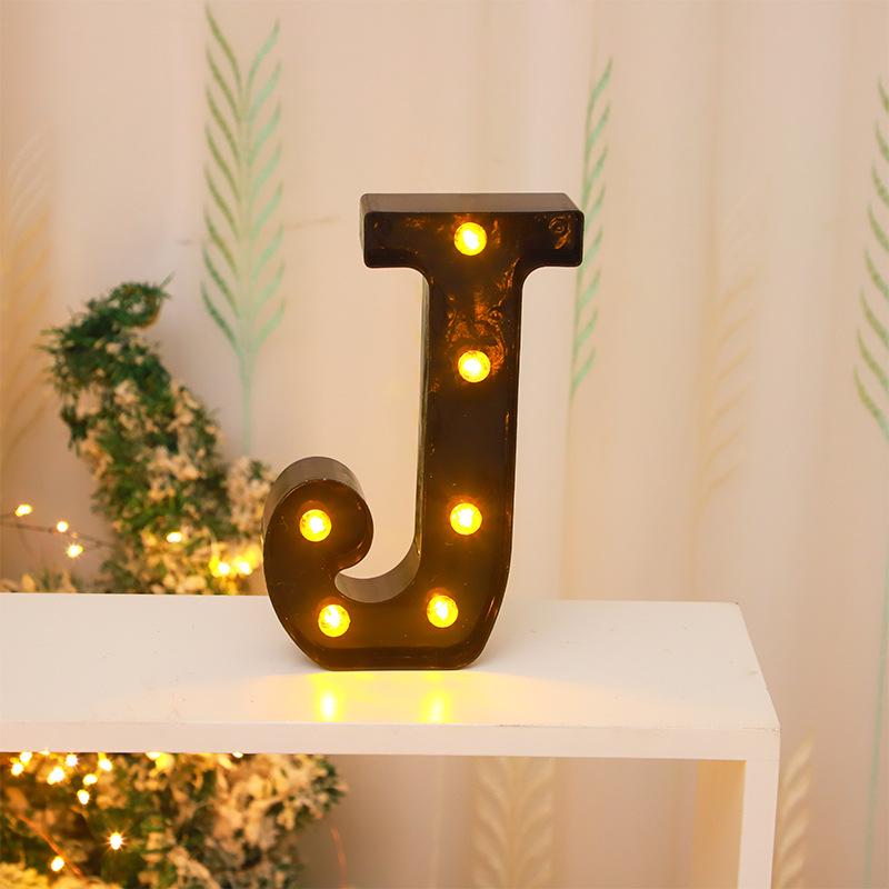 Cross-border Hot-Selling Black LED Letter Lamp for Proposal, Festival Decoration, and Ambiance Arrangement