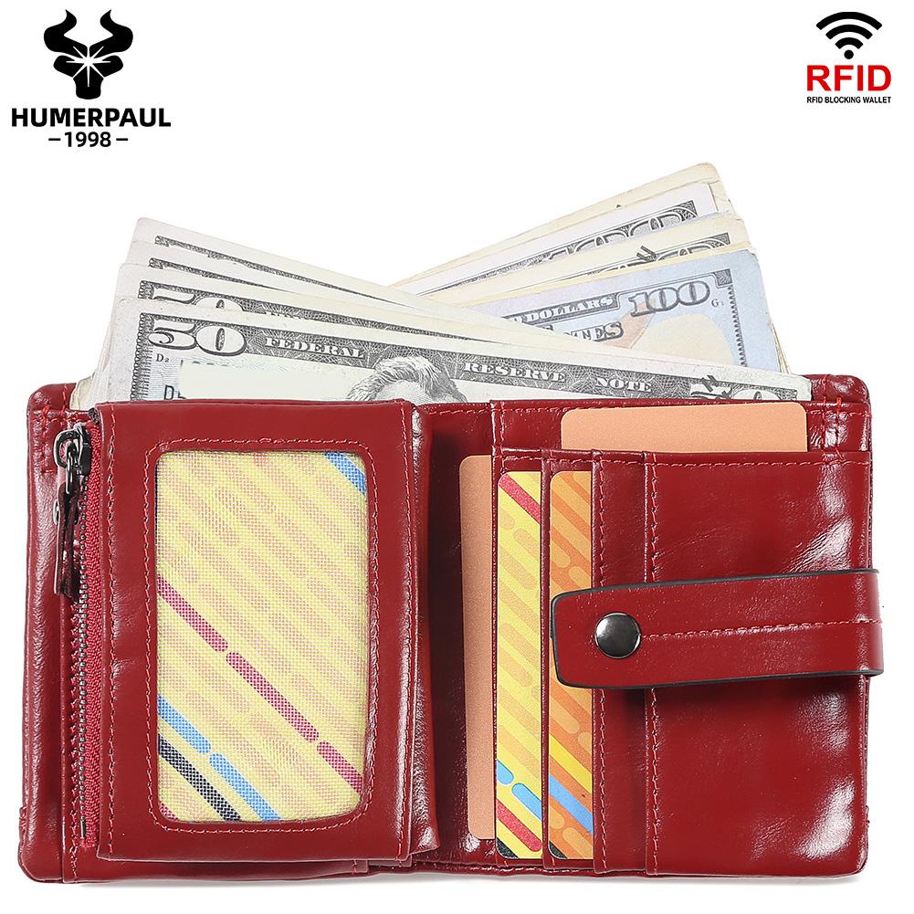 Humerpaul 100% Genuine Leather Men Wallet Coin Purse Small Card Holder PORTFOLIO Portomonee Male Walet Pocket Coffee Money