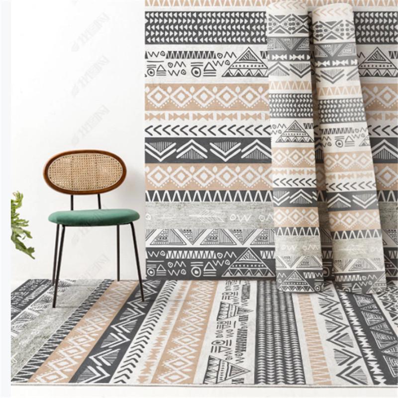 Elegant Moroccan-Nordic Carpet for Living Room, Sofa, Coffee Table, and Bedroom