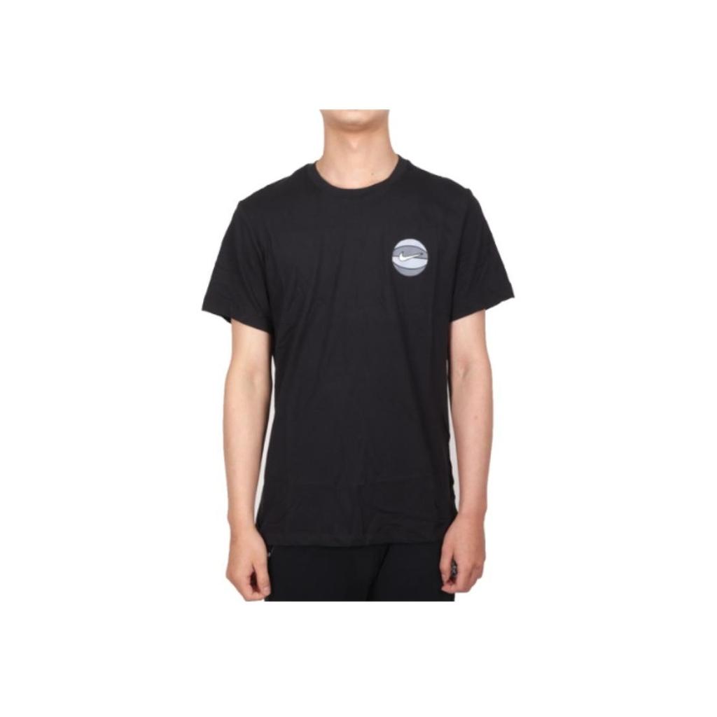 Nike Solid Color Front Print Vintage American Crew Neck Short Sleeve T-Shirt Men Tops Black FD0047-010