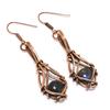 Labradorite 999 Copper Wire Wrapped Earrings, Handmade Gemstone Earrings Jewelry, Gifts For Wife Brand New Earrings