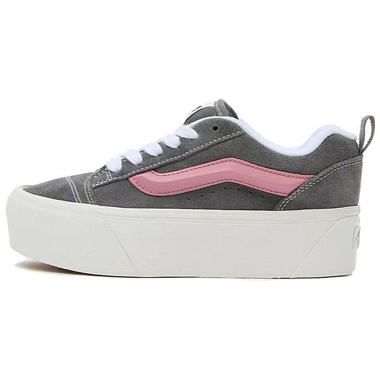 Vans Knu Stack Abrasion Resistant Low Top Skateboard Shoes Unisex Gray VN000CP6GRY