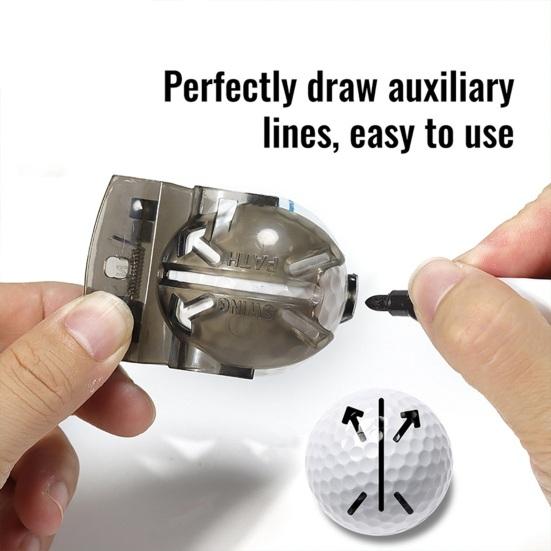 Golf Ball Marker Plastic Transparent Aiming Scribing Clip Professional Line Drawing Marker Portable Golf Ball Alignment Marking Tool Golf Accessories