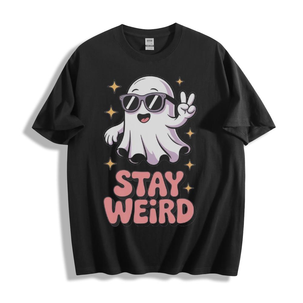 Stay Weird Ghost Graphic T-Shirt