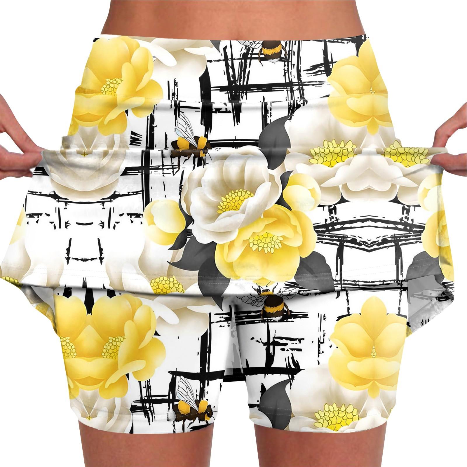 

Эластичные брюки-кюлоты для йоги для женщин, спортивные шорты с принтом, легкие узкие однотонные бегуны с высокой талией XL жёлтый