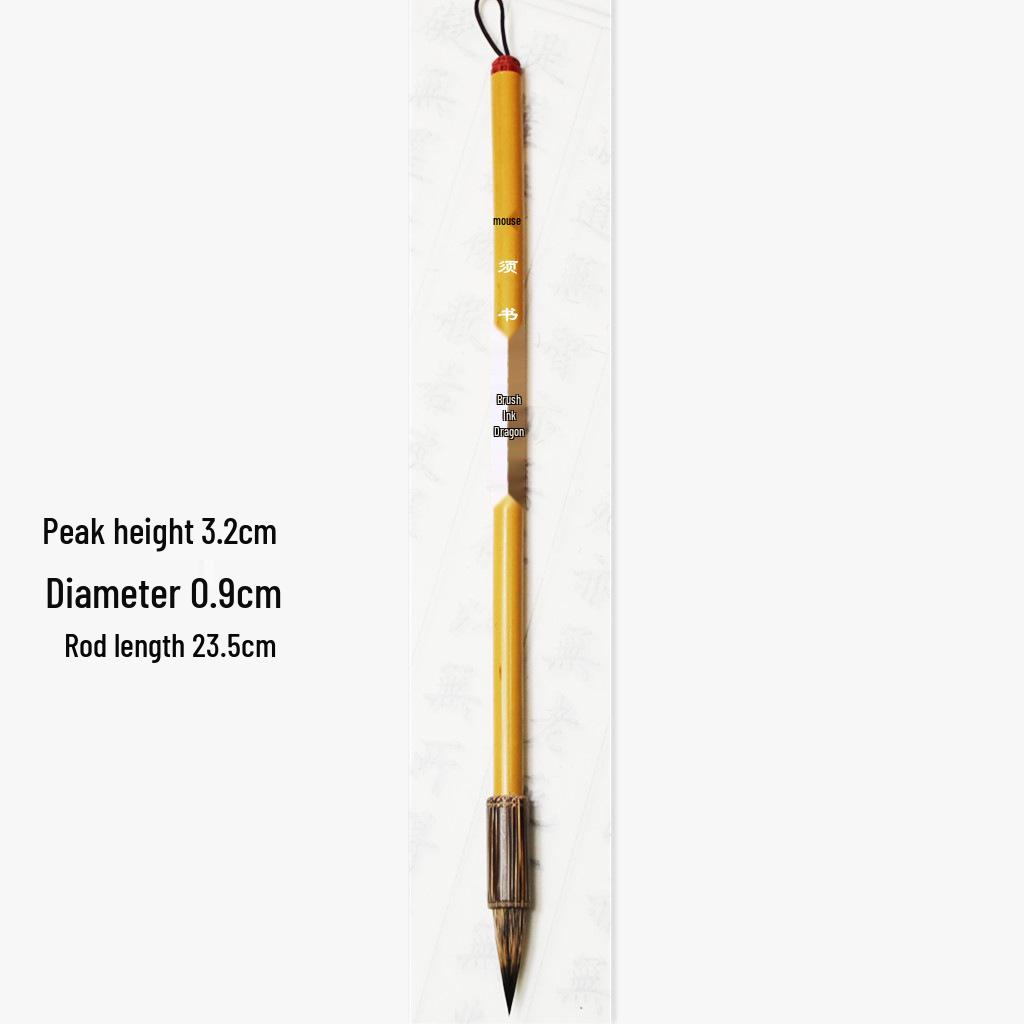 Chenlong Brush Shop: Retro-Style Calligraphy Brushes - Yellow & Brown Bamboo, Wolf Hair, Sheep Hair, Mixed Hair, Rat Whisker, Rabbit Hair.