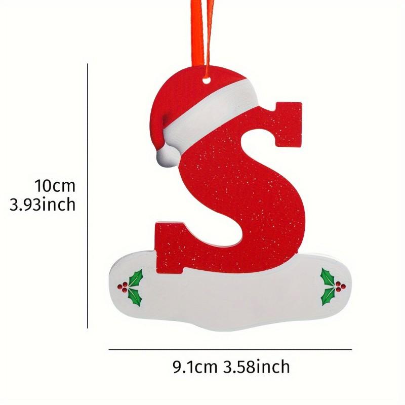 26 Letters Christmas Pendant Alphabet Ornaments Xmas Tree Hanging Decor 2026 Home Party Navidad New Gift Accessory