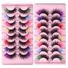 High Imitation Mink Hair Colored False Eyelashes Simulation Dense Curl 8 Pairs Of Eyelashes