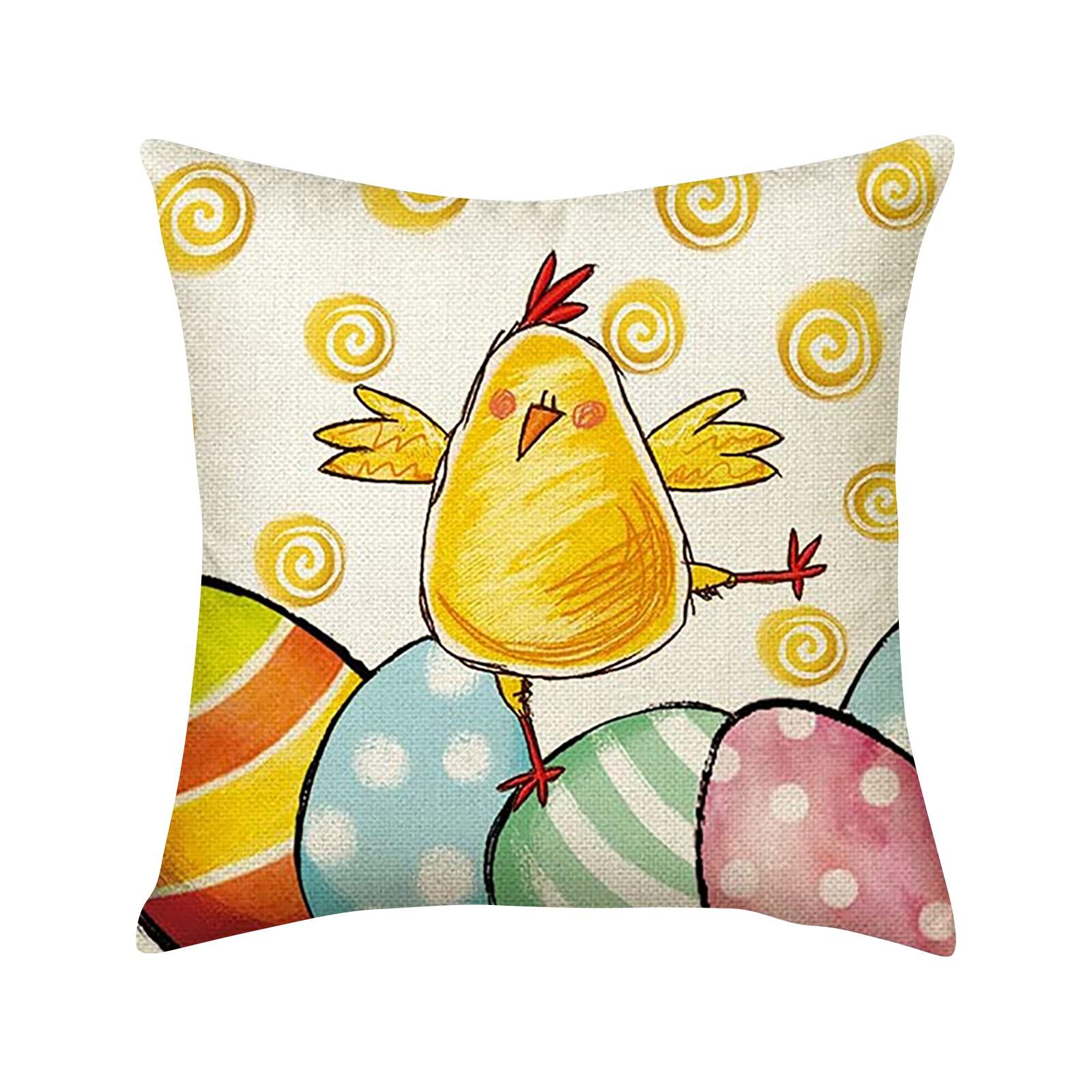 Easter Pillowcase, Easter Decorations Home Decor Cushion Cover 4545 D