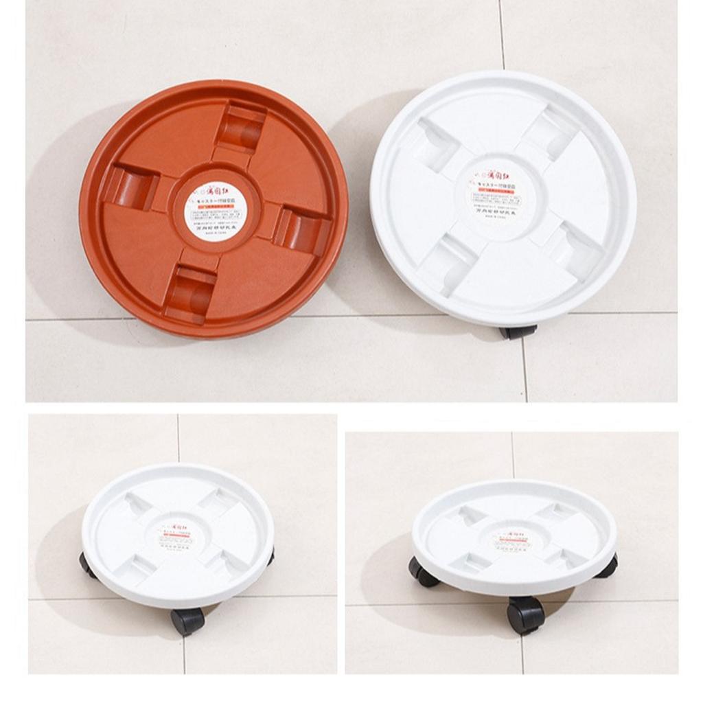1Pc Circular Flower Pot Tray Thickened Mobile Universal Wheel Heavy Rolling Flower Pot Base for Indoor and Outdoor Balcony
