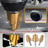 Water Pipe Expansion Drill Bits 6.35mm Hexagonal Shank Step Drill Bit Punching Tool For Plumber Repair Power Tool