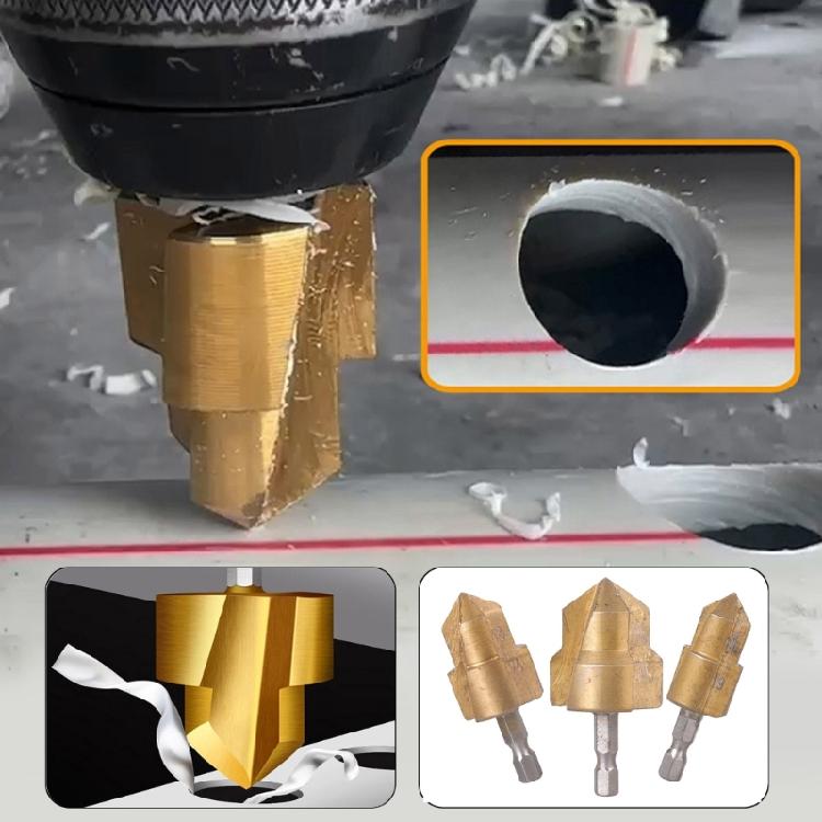 Water Pipe Expansion Drill Bits 6.35mm Hexagonal Shank Step Drill Bit Punching Tool For Plumber Repair Power Tool