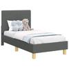 Estrutura de Cama Infantil com Cabeceira Cinza Escuro 70 x 140 cm Tecido