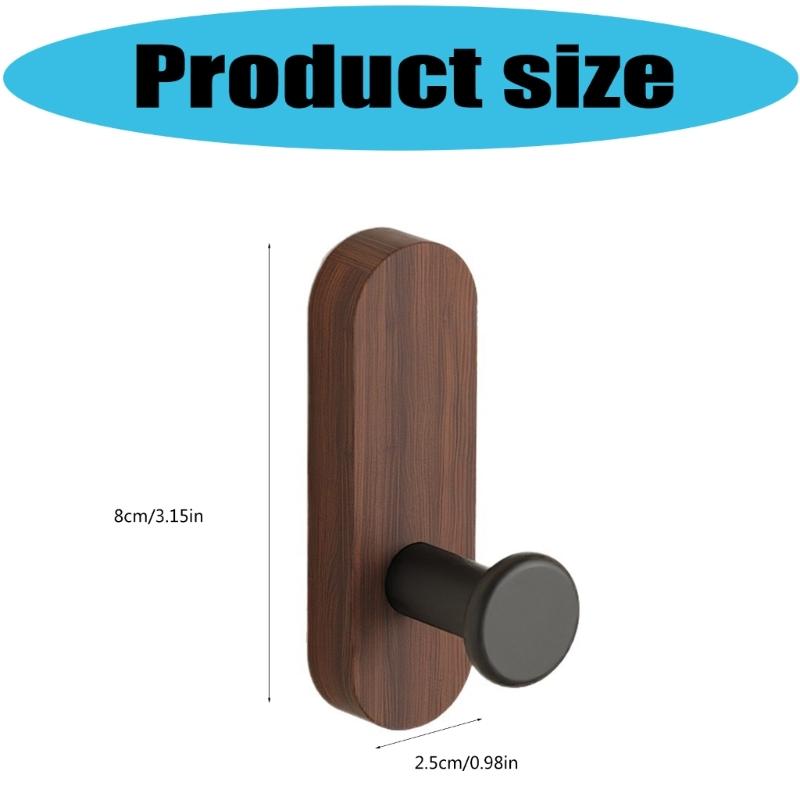 Sturdy Wood Adhesive Wall Hook Easy Mounting For Kitchen Bathroom Storage Organizers
