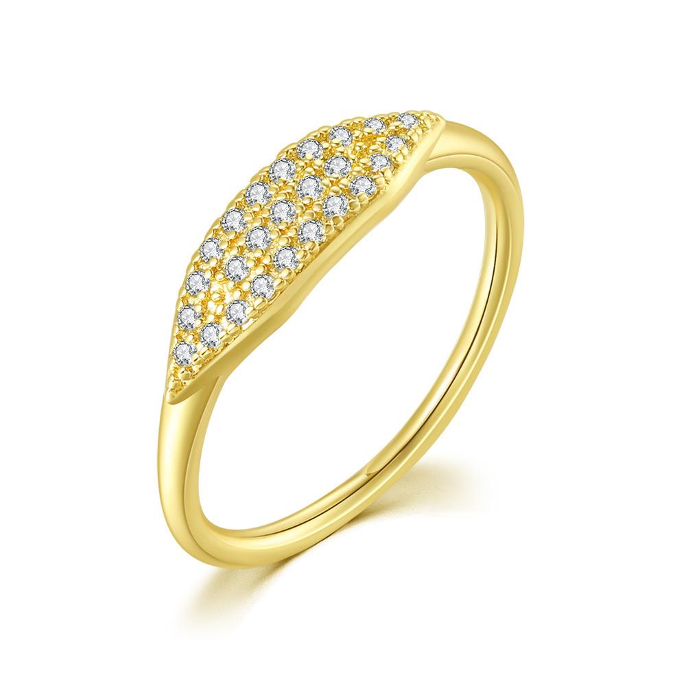 

Women s Stacking Rings Trendy Dainty Zirconia Gold Color Crystal Finger Accessories Female Jewelry Wholesale R737 5