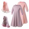 Sady muslimského ramadánu Děti Dívčí Modlitební šaty Hidžáb Abaya Arabské Dětské dlouhé roucho s šátkem Islámské šaty Jilbab Kaftan