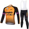Herren Damen Radsport Trikot Trägerhose Set Atmungsaktiv Langarm Rennrad Outfit