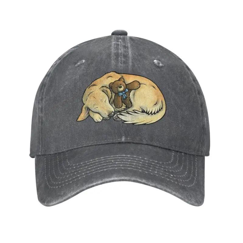 Punk Unisex Cotton Sleeping Golden Retriever Baseball Cap Adult Animal Dog Bear Adjustable Dad Hat Women Men Hip Hop