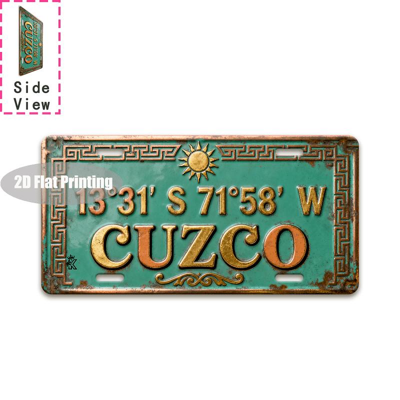 Tin Sign - Vintage Durable Metal Plaque Wall Decor, Home Office Bar Man Cave City Coordinate Birth Year License Plate Wall Art