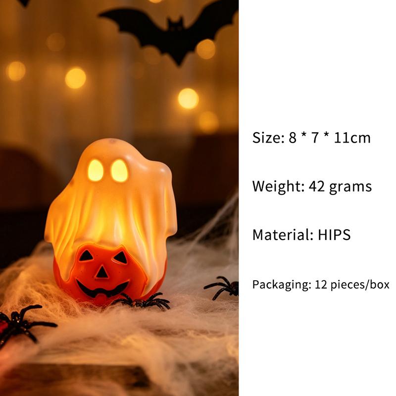 Halloween Skeleton Flameless Led Candle With Flickering Warm Light Perfect For Home Desktop Spooky Party Holiday Decoration