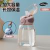 Water bottle factory direct sales student children cup plastic handle portable summer straw cup double drink press drop resistant water cup