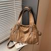 Women's Shoulder Bag Solid Color Large Capacity Travel Commuter Tote Bag