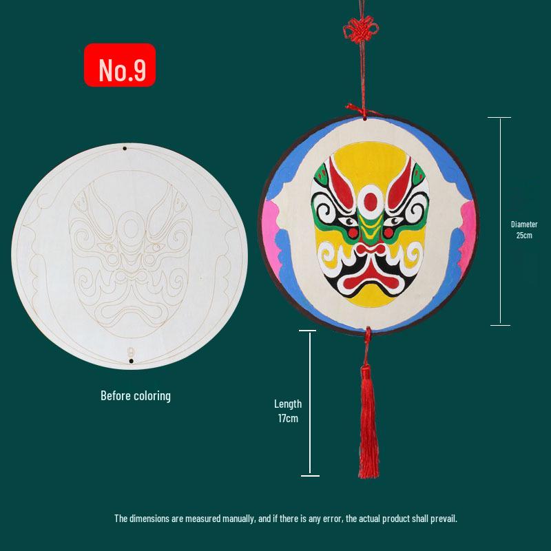 Peking Opera Mask Coloring DIY Kit - Traditional Culture Handmade Material Pack