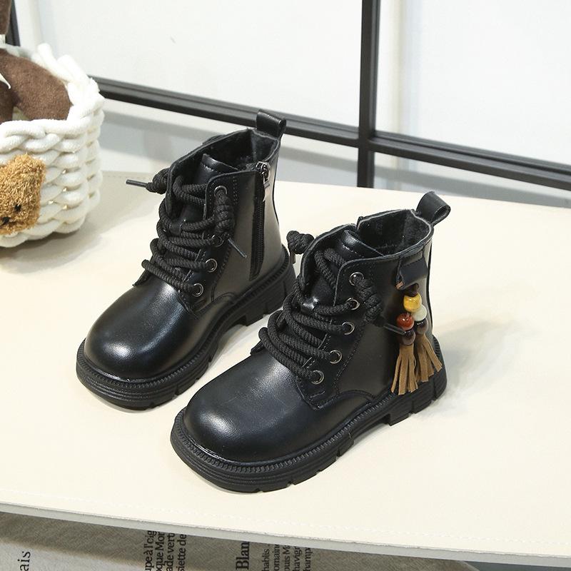 Boys and girls boots 2025 autumn and winter new Martin boots soft-soled children's princess boots short boots leather boots high-top classmates