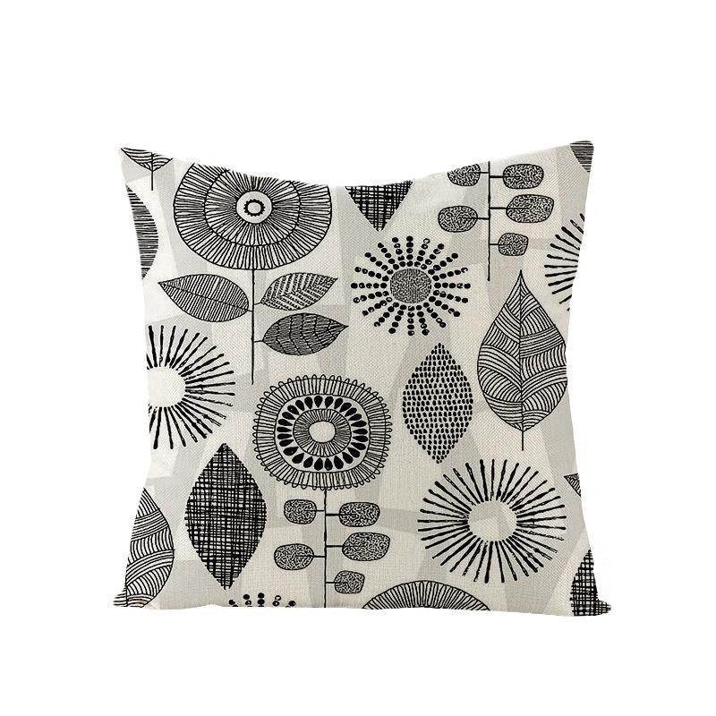 Home Simple Polyester Cushion Cover Cushion Cover Flower Sofa Cushion Cover Cushion